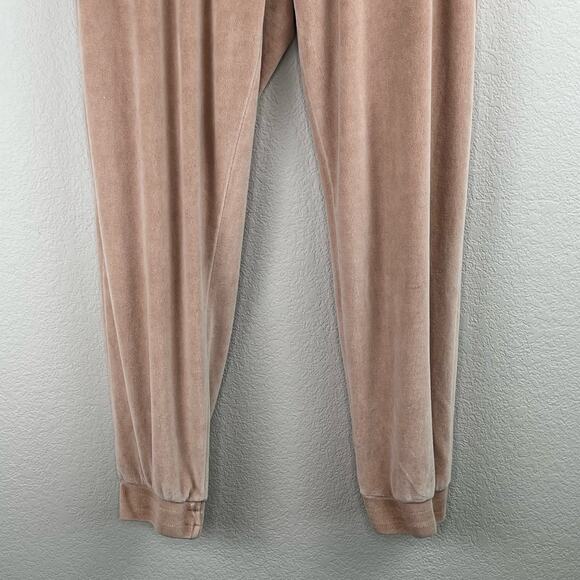 Young Fabulous & Broke Ollie Y2K High-Waist Velour Tan Comfy Jogger Pants M/L - Picture 7 of 15